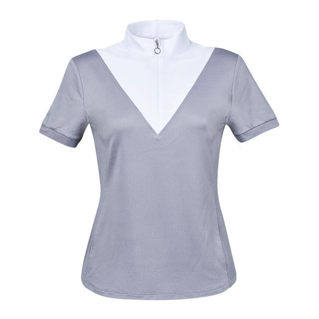 Dublin Black Adele Contrast Trim Short Sleeve Comp Shirt Silver