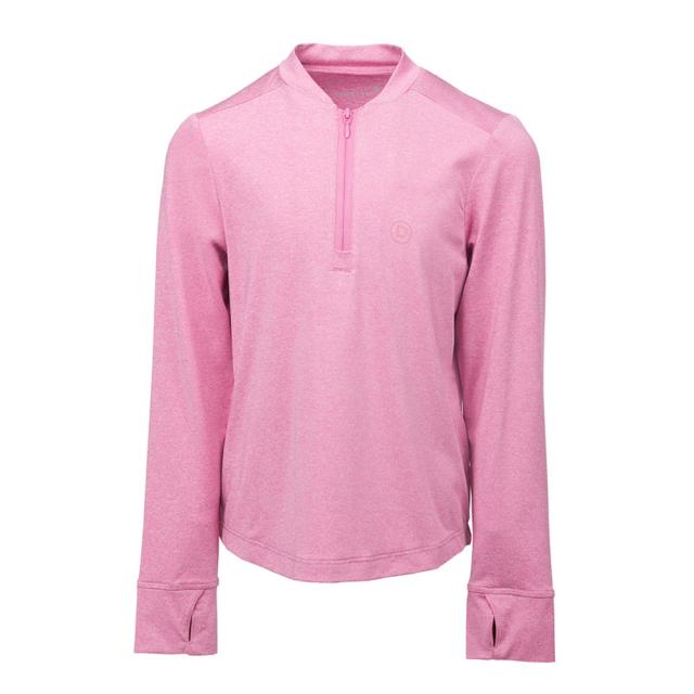 Dublin Camille Stand Collar 1/4 Zip Long Sleeve Shirt Pink