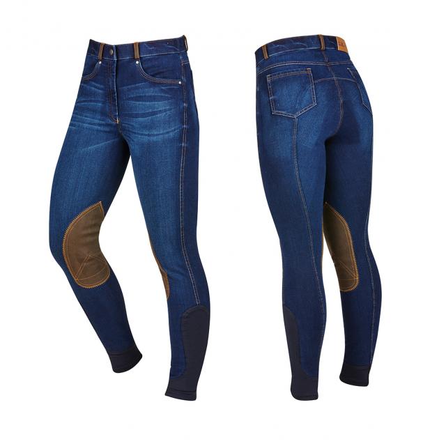 Dublin Shona Knee Patch Denim Breeches 