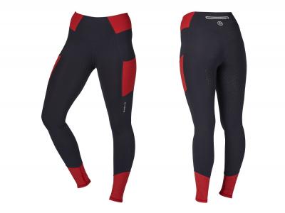 Dublin Power Performance Mid Rise Colour Block Tights Ink/Red
