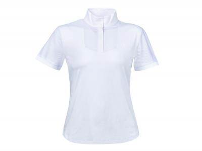 Dublin Black Paula Texture Trim Short Sleeve Comp Shirt White