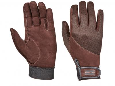 Dublin Everyday Suede Leather Riding Gloves Chocolate